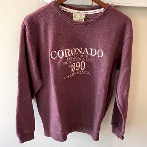 Pacifica mens maroon Coronado crew neck sweatshirt size medium